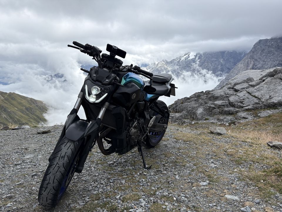 Oben in den Bergen, über den Wolken